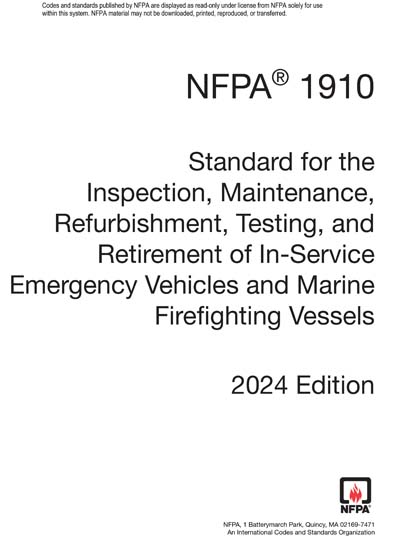 NFPA 1910-2024 - NFPA 1910, Standard for the Inspection, Maintenance